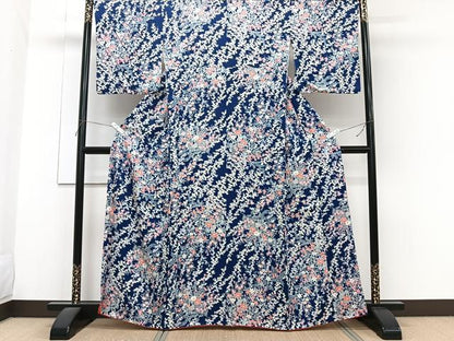 平和屋着物■上質な小紋 草花文 正絹 逸品 CABG7033xi