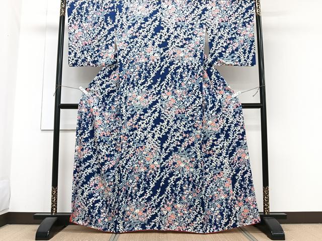 平和屋着物■上質な小紋 草花文 正絹 逸品 CABG7033xi