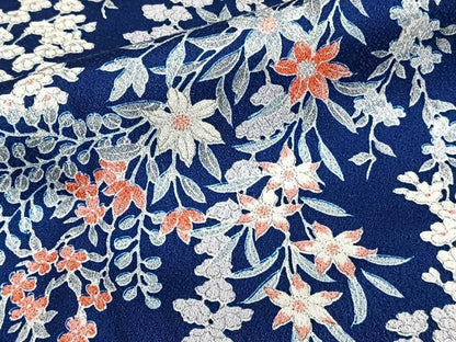 平和屋着物■上質な小紋 草花文 正絹 逸品 CABG7033xi