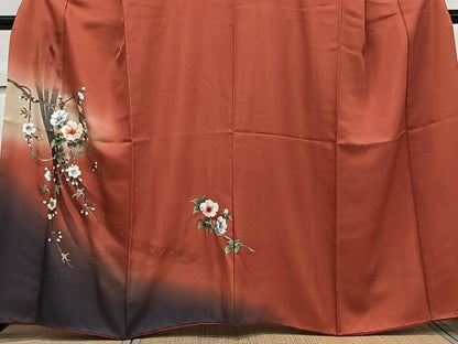 平和屋着物■訪問着　束ね熨斗枝花文　暈し染め　金彩　正絹　逸品　CABG7036xi