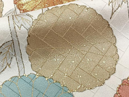 平和屋着物■豪華色留袖　駒刺繍　枝菊文　金彩　正絹　逸品　CABG7038xi
