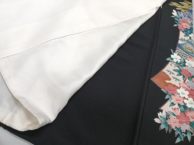 平和屋着物■豪華黒留袖　作家物　誰が袖風景文　正絹　逸品　CABG7040xi