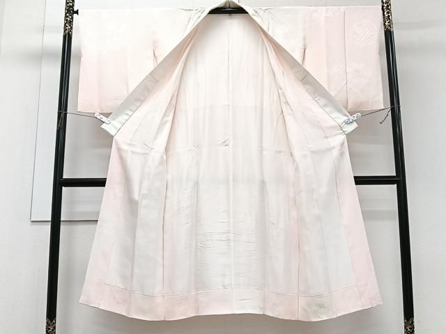 平和屋着物■長襦袢　袷　雪輪花地紋　暈し染め　正絹　逸品　CABG7045xi