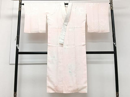 平和屋着物■長襦袢　袷　雪輪花地紋　暈し染め　正絹　逸品　CABG7045xi