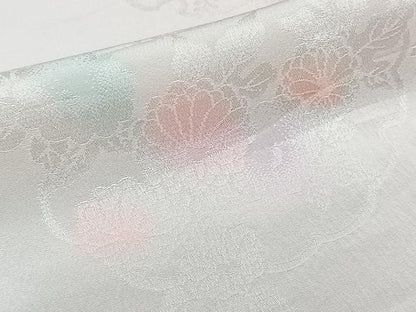 平和屋着物■長襦袢　袷　雪輪花地紋　暈し染め　正絹　逸品　CABG7045xi