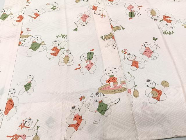 平和屋着物■長襦袢　無双仕立て　唐子　暈し染め　正絹　逸品　CABG7053xi