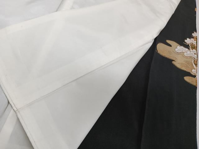 平和屋着物■豪華黒留袖　駒刺繍　薬玉花丸文　金彩　正絹　逸品　CABG7055xi
