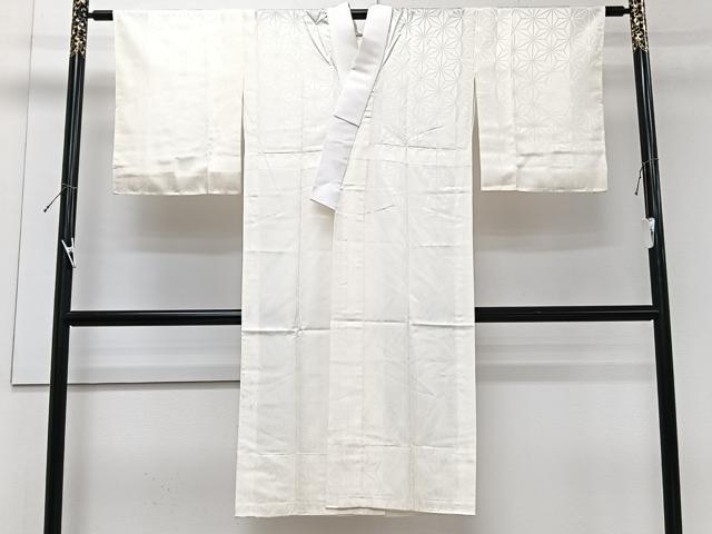 平和屋着物■長襦袢　無双仕立て　麻の葉地紋　浅黄色　洗える着物　未使用　CABG7059xi