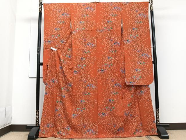 平和屋着物■振袖　松葉草花文　洗える着物　CABG7063xi