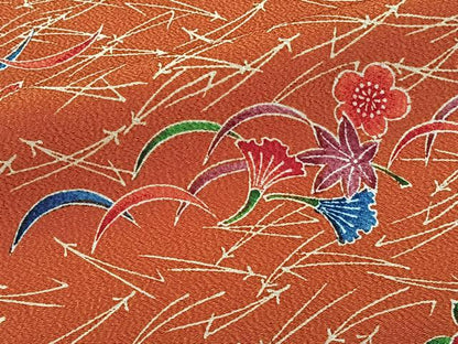 平和屋着物■振袖　松葉草花文　洗える着物　CABG7063xi