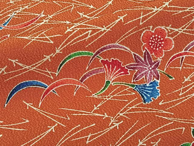 平和屋着物■振袖　松葉草花文　洗える着物　CABG7063xi