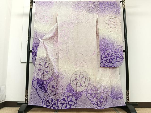 平和屋着物■豪華振袖　駒刺繍　総絞り　源氏車文　やまと誂製　正絹　逸品　CABG7070xi
