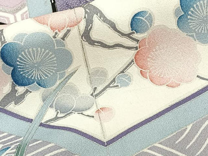平和屋着物■豪華振袖　駒刺繍　立波屏風花文　銀彩　正絹　逸品　CABG7071xi