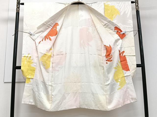 平和屋着物■振袖用長襦袢　無双仕立て　乱菊地紋　正絹　逸品　CABG7072xi