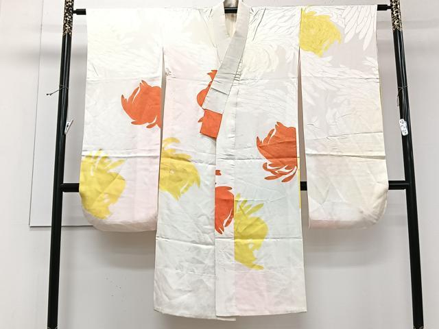 平和屋着物■振袖用長襦袢　無双仕立て　乱菊地紋　正絹　逸品　CABG7072xi