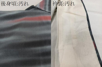 平和屋着物■上質な小紋　霞文　暈し染め　正絹　逸品　CABG7073xi
