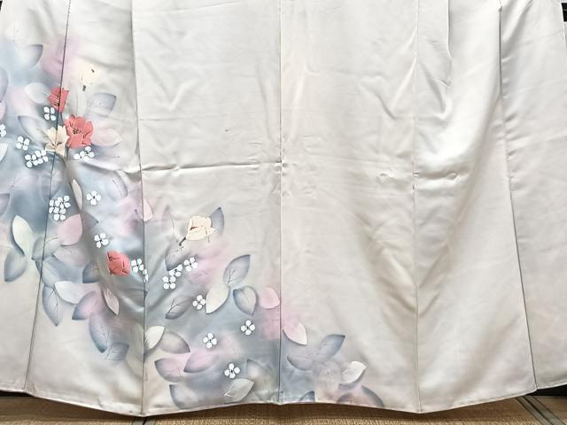 平和屋着物■訪問着　手描き　草花文　暈し染め　西武扱い　正絹　逸品　CABG7074xi