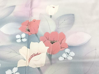 平和屋着物■訪問着　手描き　草花文　暈し染め　西武扱い　正絹　逸品　CABG7074xi