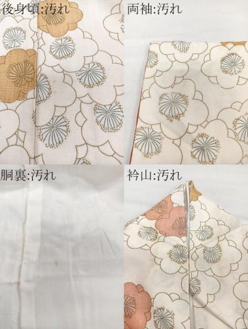 平和屋着物■上質な小紋　花尽し　金彩　正絹　逸品　CABG7075xi