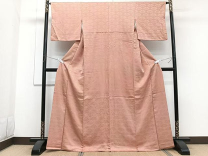 平和屋着物■上質な小紋　青海波花地紋　暈し染め　正絹　逸品　CABG7076xi
