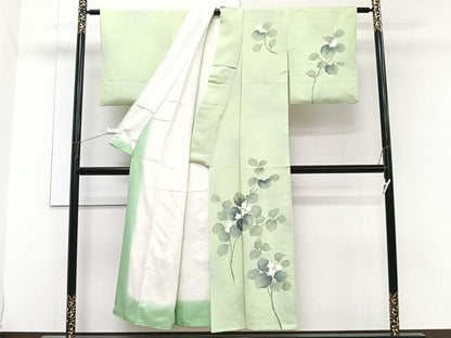 平和屋着物■訪問着　刺繍　枝草花文　暈し染め　正絹　逸品　CABG7077xi