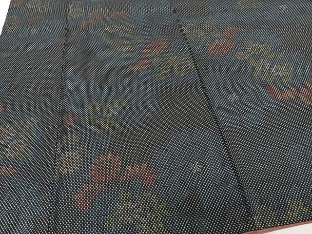 平和屋着物■上質なお召　草花文　正絹　逸品　CABG7079xi