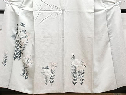 平和屋着物■訪問着　手描き　枝草花文　正絹　逸品　CABG7081xi