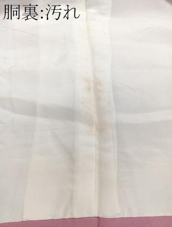 平和屋着物■上質な色無地　菊地紋　桃花色　正絹　逸品　CABG7098xi