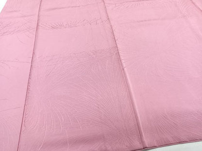 平和屋着物■上質な色無地　菊地紋　桃花色　正絹　逸品　CABG7098xi