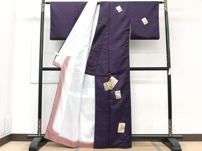 平和屋着物■訪問着　色紙人物風景文　金彩　洗える着物　CABG7099xi