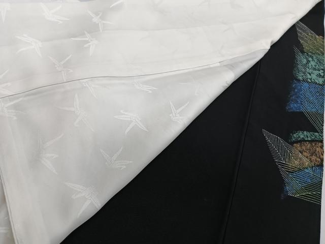 平和屋着物■豪華黒留袖 作家物 駒刺繍 草木文 金銀彩 正絹 逸品 CABG7103xi