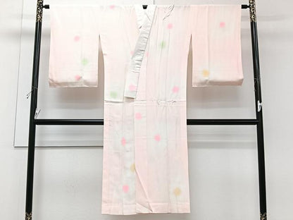 平和屋着物■長襦袢　無双仕立て　花文　暈し染め　正絹　逸品　CABG7104xi