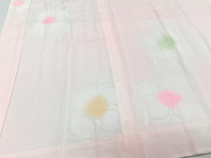 平和屋着物■長襦袢　無双仕立て　花文　暈し染め　正絹　逸品　CABG7104xi