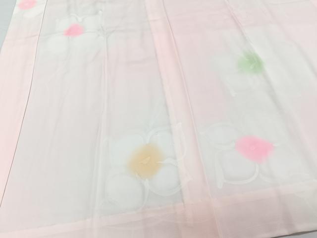平和屋着物■長襦袢　無双仕立て　花文　暈し染め　正絹　逸品　CABG7104xi