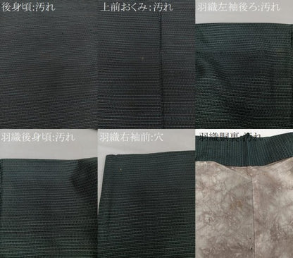 平和屋着物■男性　紬　アンサンブル　亀甲文様　正絹　逸品　CABG7108xi
