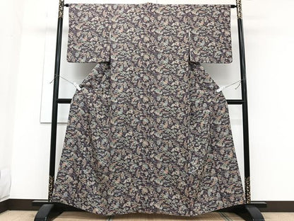 平和屋着物■上質な小紋　松竹梅流水花文　正絹　逸品　CABG7110xi