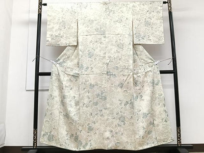 平和屋着物■上質な小紋　菊梅文　正絹　逸品　CABG7114xi