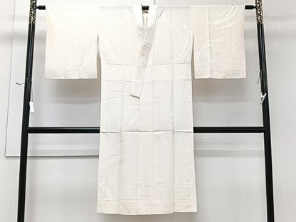 平和屋着物■長襦袢　無双仕立て　鬘帯流水花地紋　正絹　逸品　CABG7115xi
