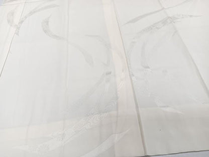 平和屋着物■長襦袢　無双仕立て　鬘帯流水花地紋　正絹　逸品　CABG7115xi