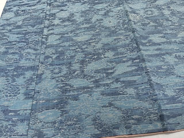 平和屋着物■上質な紬　流水花文　正絹　逸品　未使用　CABG7120xi