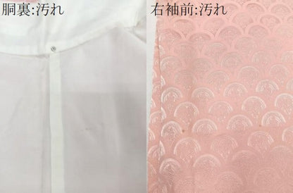 平和屋着物■訪問着　絞り　地紙青海波花地紋　正絹　逸品　CABG7124xi