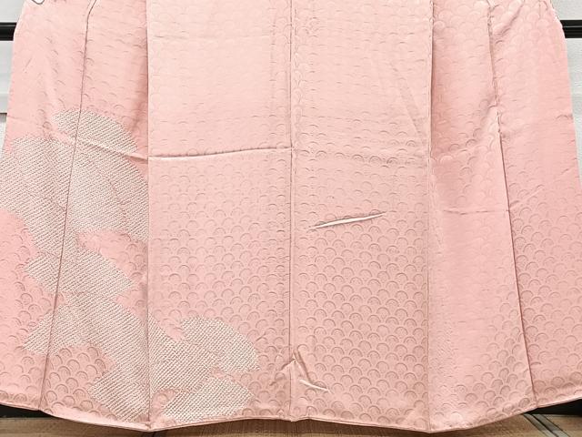 平和屋着物■訪問着　絞り　地紙青海波花地紋　正絹　逸品　CABG7124xi