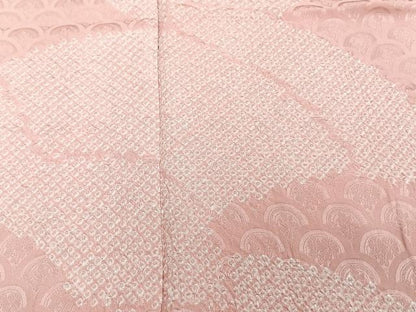 平和屋着物■訪問着　絞り　地紙青海波花地紋　正絹　逸品　CABG7124xi