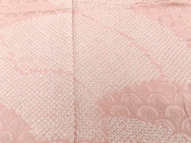 平和屋着物■訪問着　絞り　地紙青海波花地紋　正絹　逸品　CABG7124xi