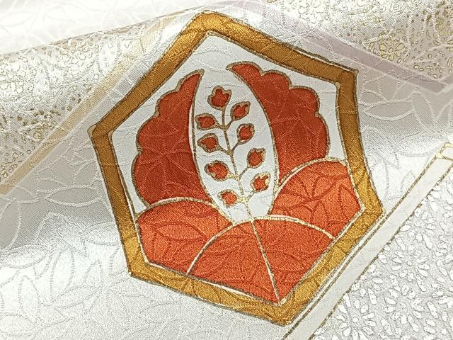 平和屋着物■訪問着　駒刺繍　亀甲花文　金銀彩　正絹　逸品　CABG7125xi