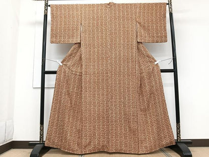 平和屋着物■上質な小紋　更紗花唐草文　正絹　逸品　CABG7127xi