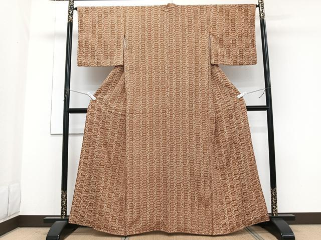 平和屋着物■上質な小紋　更紗花唐草文　正絹　逸品　CABG7127xi