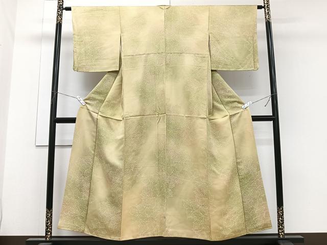 平和屋着物■上質な小紋　舞葉文　暈し染め　正絹　逸品　CABG7143xi