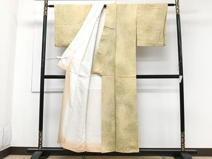平和屋着物■上質な小紋　舞葉文　暈し染め　正絹　逸品　CABG7143xi