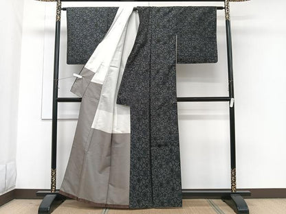 平和屋着物■本場大島紬　花丸文　正絹　逸品　CABG7148xi